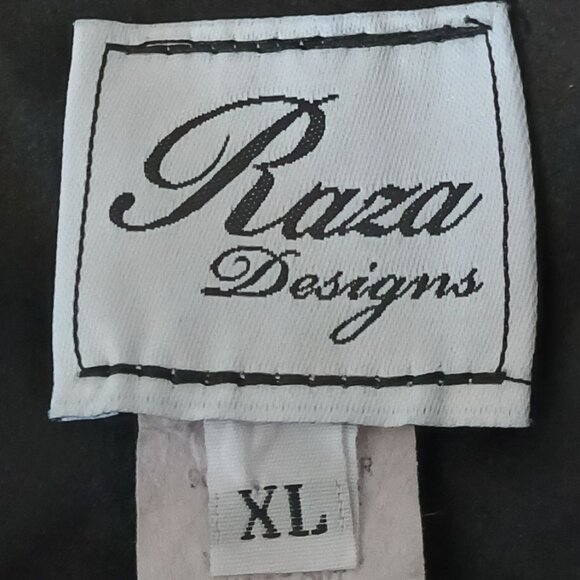 Raza Designs Vintage 80s Gown XL Unique Rare Maxi Dress Long Wing Sleeve US Made - Picture 9 of 10